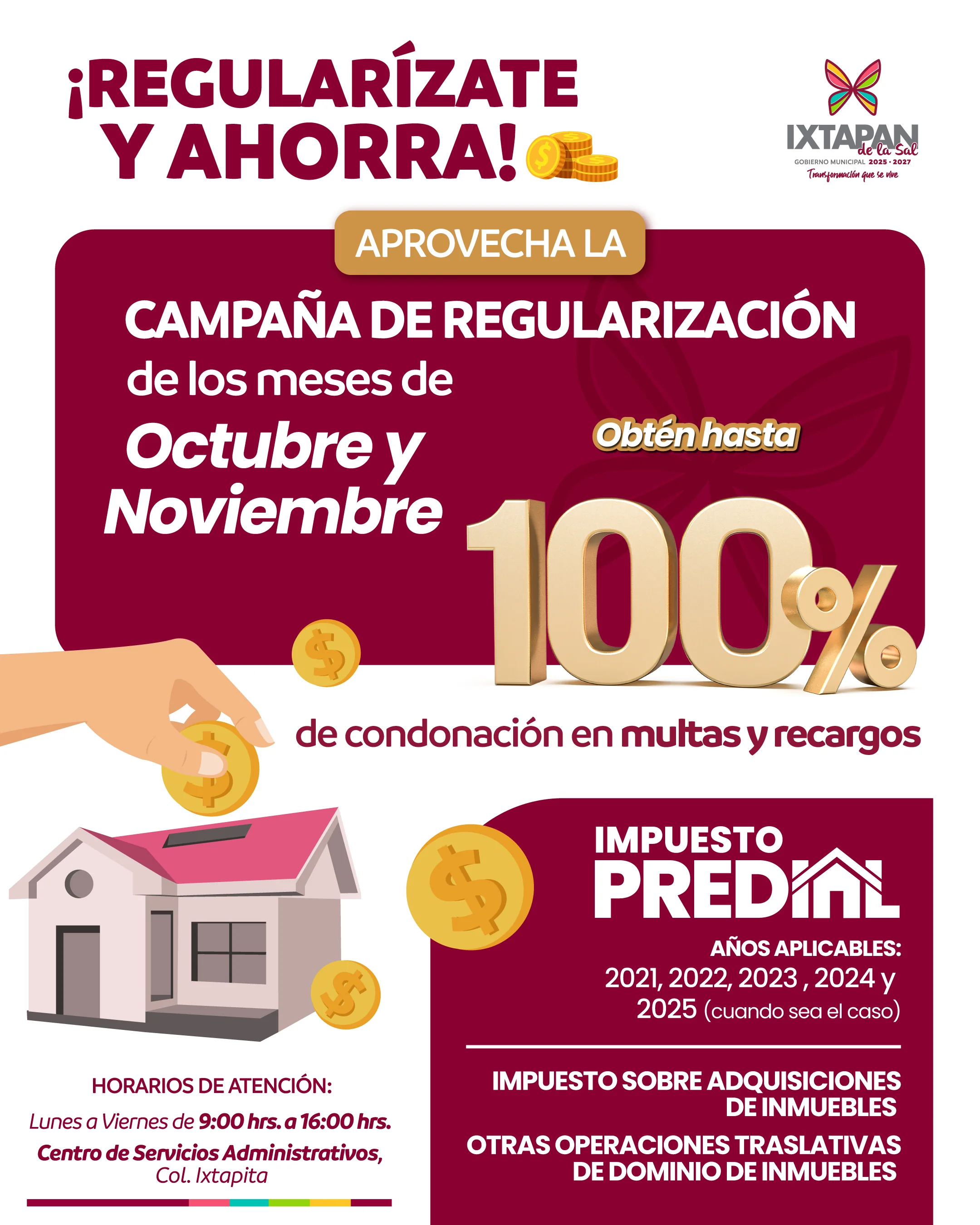 Campaña de Regularización de Catastro e Impuesto Predial - Octubre y Noviembre
